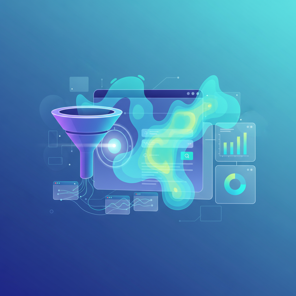 Analytics dashboard with heatmaps and session recordings