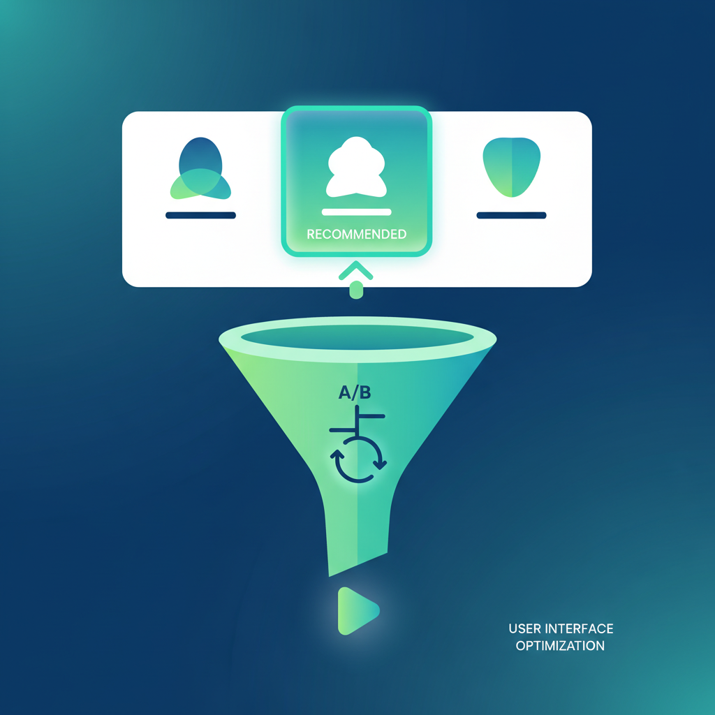 Pricing page layout with three-tier structure