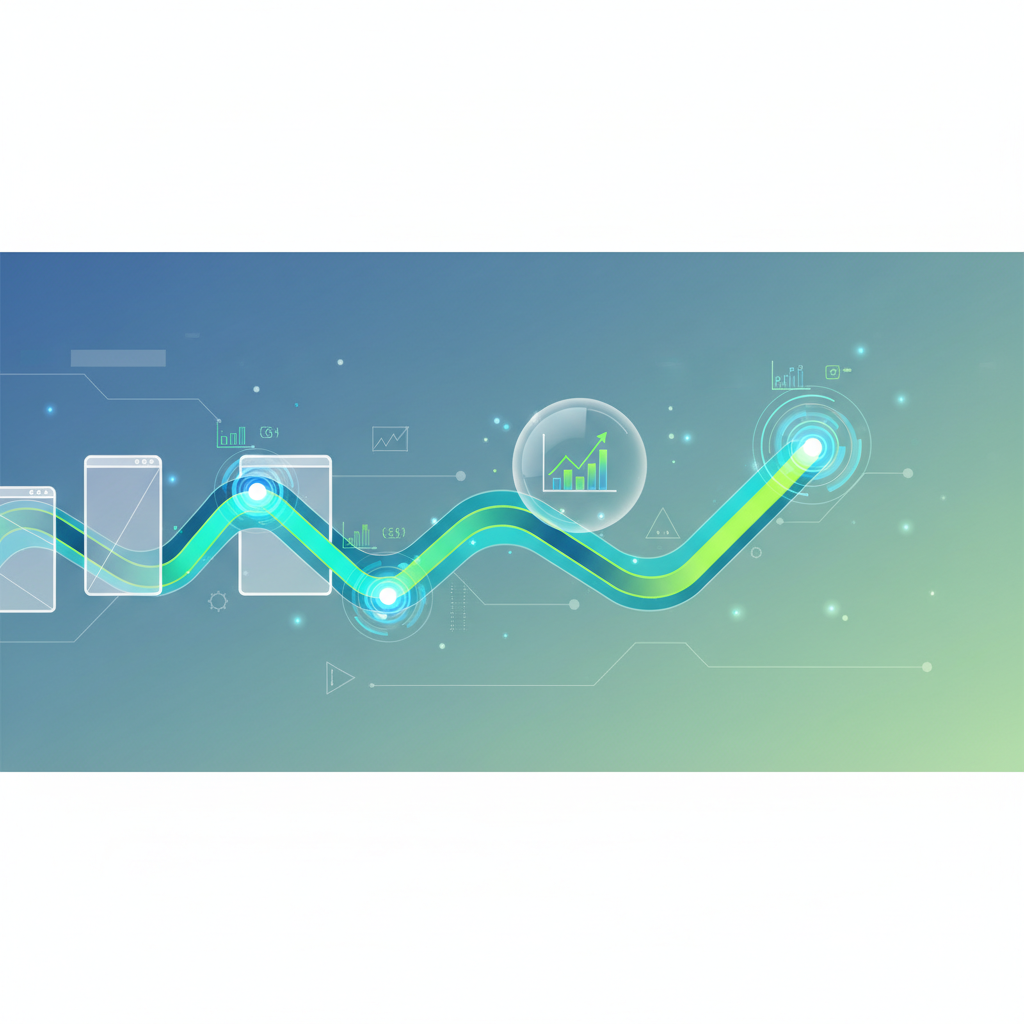 User journey map with touchpoints and engagement metrics