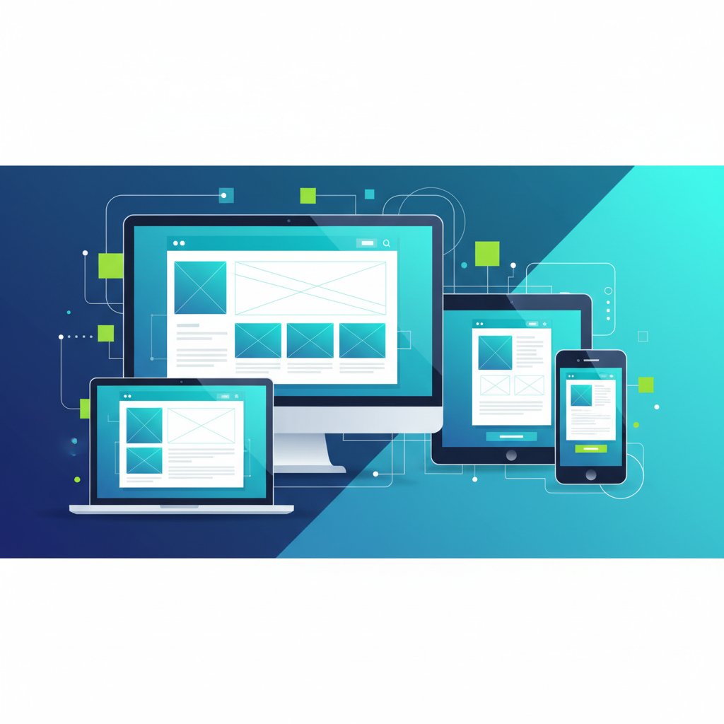 Mobile and desktop responsive design showcase